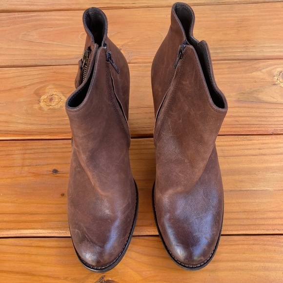 Paul Green Brown Zippered Heeled Booties Size 9 US Made in Austria UK 6.5 - Picture 10 of 11